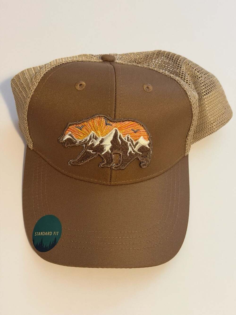 Telluride Clothing Company Bear Mountain Trucker Hat One Size Brown Snapback